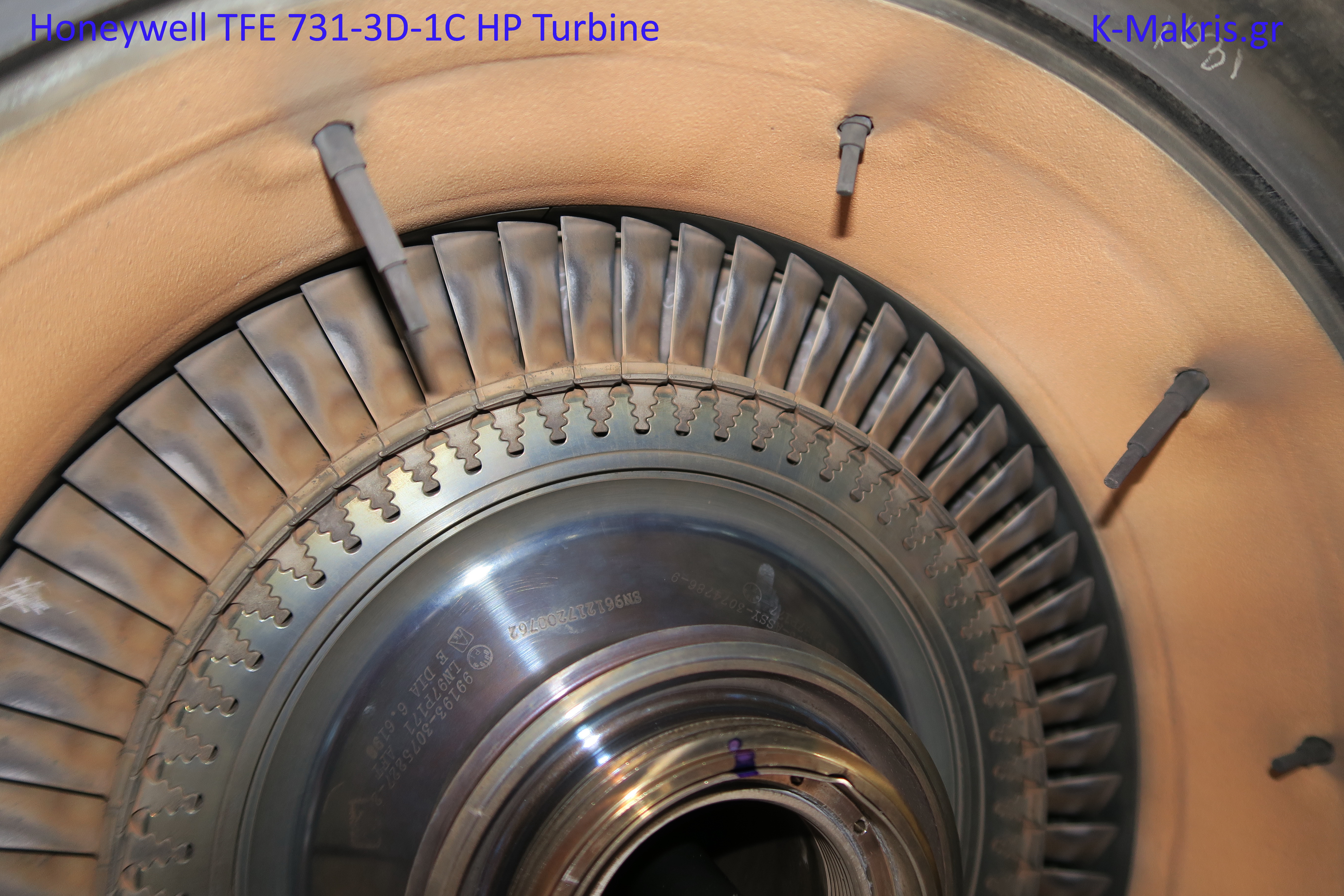 Honeywell TFE 731-3D-1C HP turbine and ITT sensors